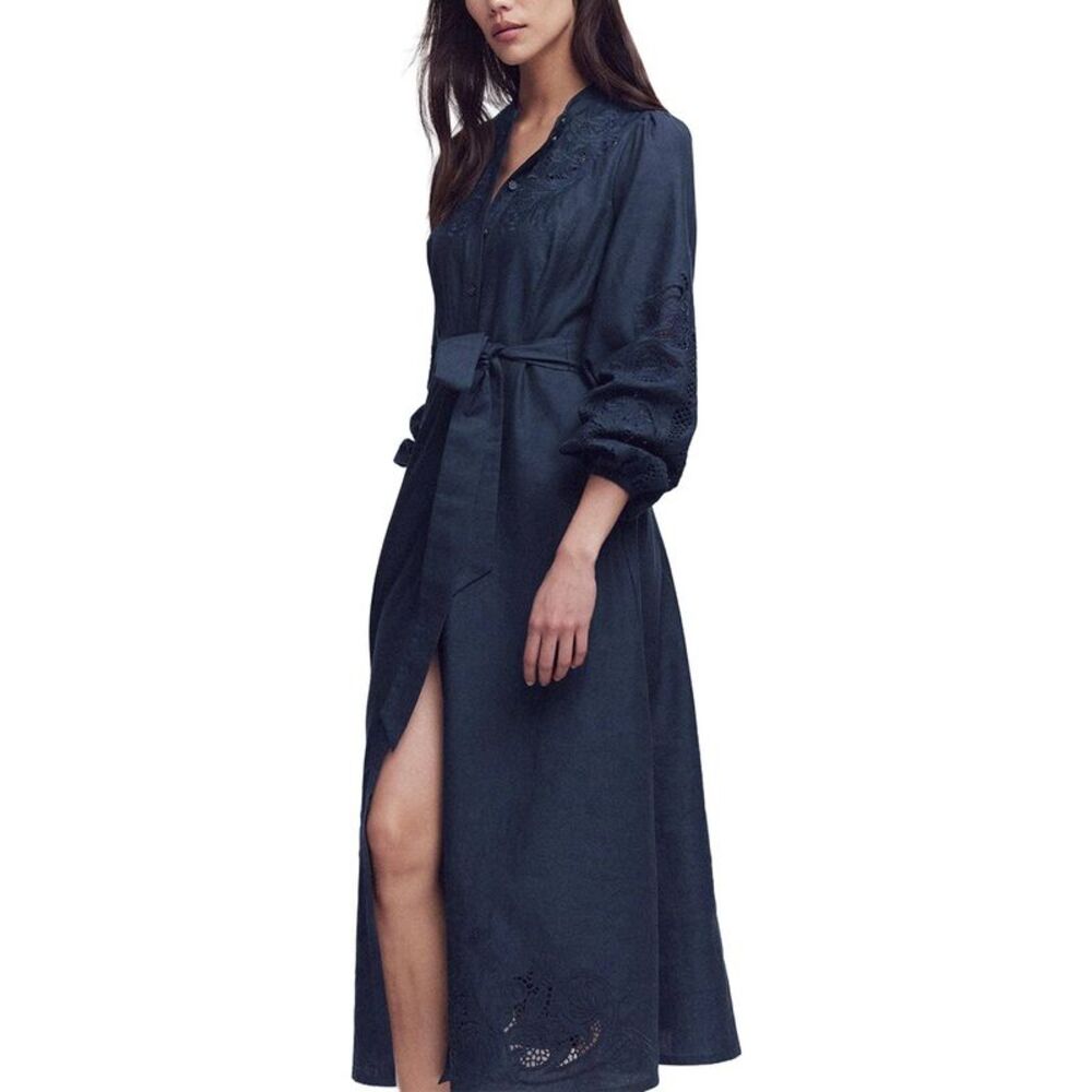 Boden Womens  Petite Mae Linen Blend Shirt Dress
